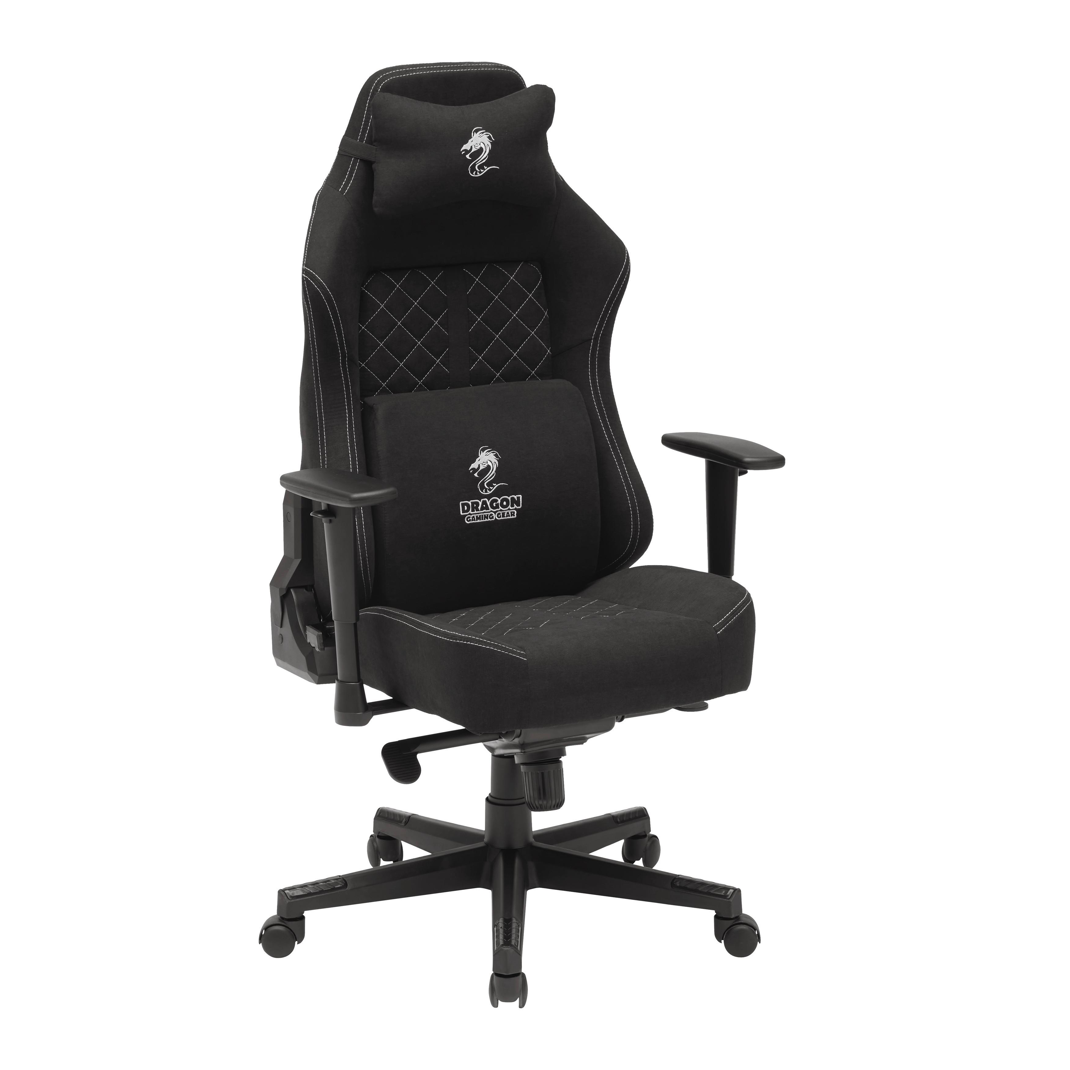 Gamingstuhl Dragon Schwarz/Weiß - Schwarz/Weiß, MODERN, Kunststoff/Textil (64/127-135/69cm) - Mömax