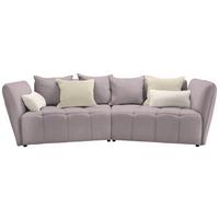 Canapea Boxspring SOFI - liliachiu/crem, Modern, textil (294/93/152cm) - Premium Living