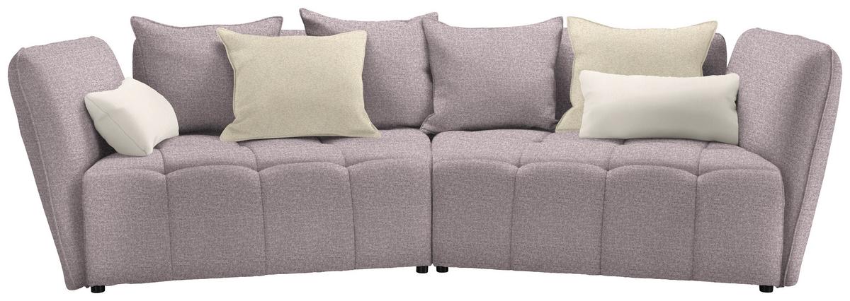 Canapea Boxspring SOFI - liliachiu/crem, Modern, textil (294/93/152cm) - Premium Living