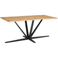 Jedilna Miza Pim, Barva Hrasta, 180x90 - črna/barve hrasta, Moderno, kovina/leseni material (180/76/90cm) - MID.YOU