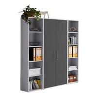 AKTENSCHRANK OFFICE EDITION - SW SET 3 - Anthrazit/Hellgrau, MODERN, Holzwerkstoff (172,6/185,6/33cm) - MID.YOU