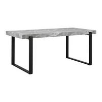 table 180x90x76cm - Schwarz/Grau, Modern, Holzwerkstoff/Metall (180/90/76cm) - Bessagi Home