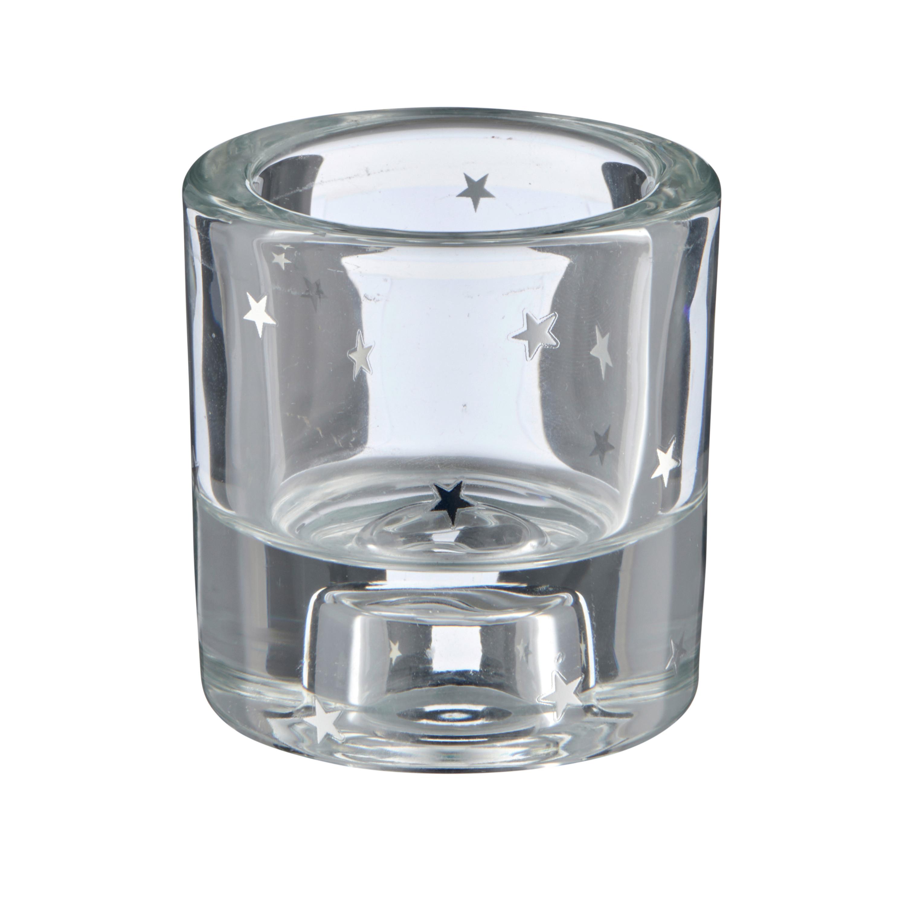 Držalo Za Čajno Svečko Stern I - srebrne barve/prozorno, Basics, steklo (6/6,5cm) - Mömax