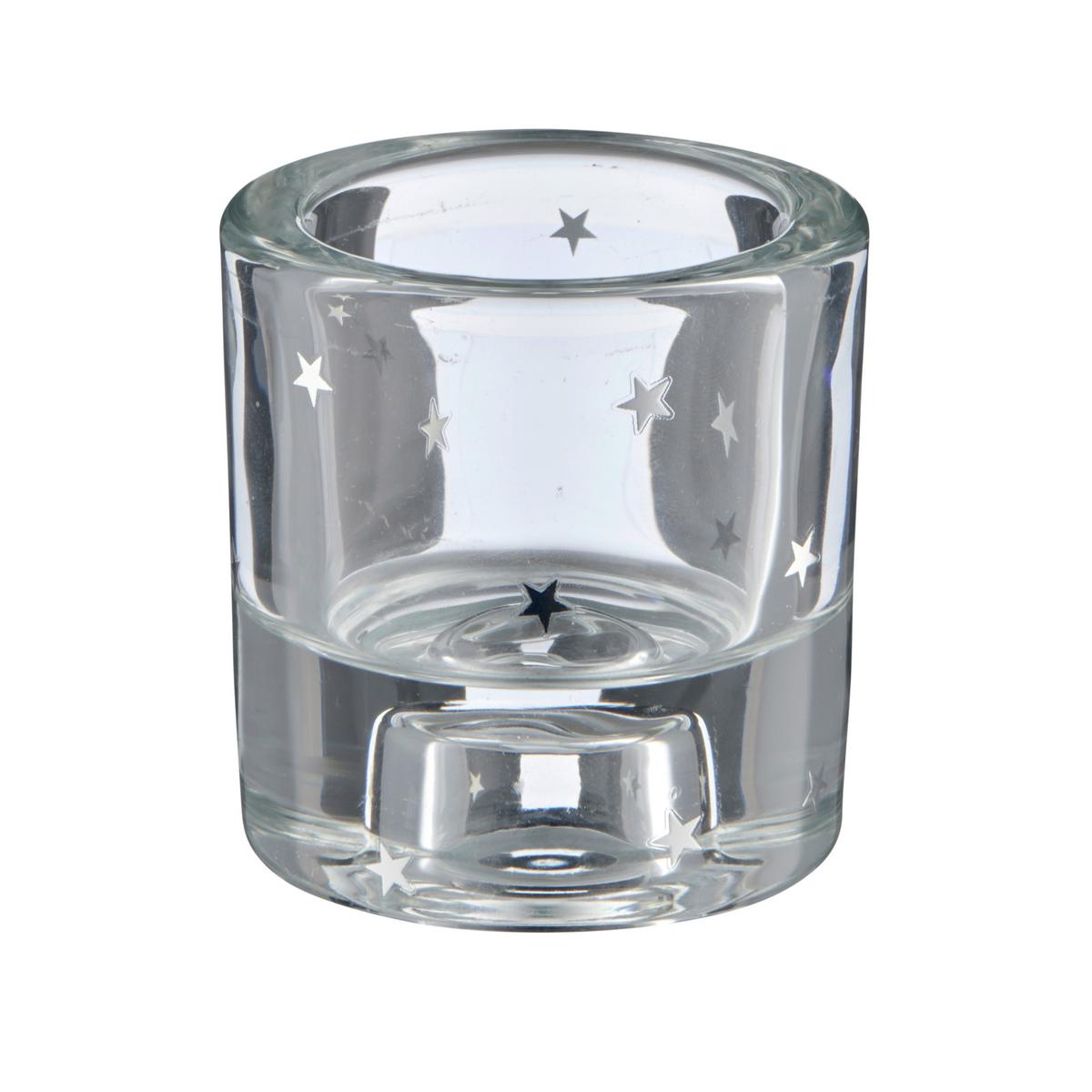 Držalo Za Čajno Svečko Stern I - srebrne barve/prozorno, Basics, steklo (6/6,5cm) - Mömax