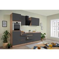 Küchenblock Premium Grau/Eiche B: ca. 270 cm - Eichefarben/Grau, MODERN, Holzwerkstoff (270cm) - Respekta