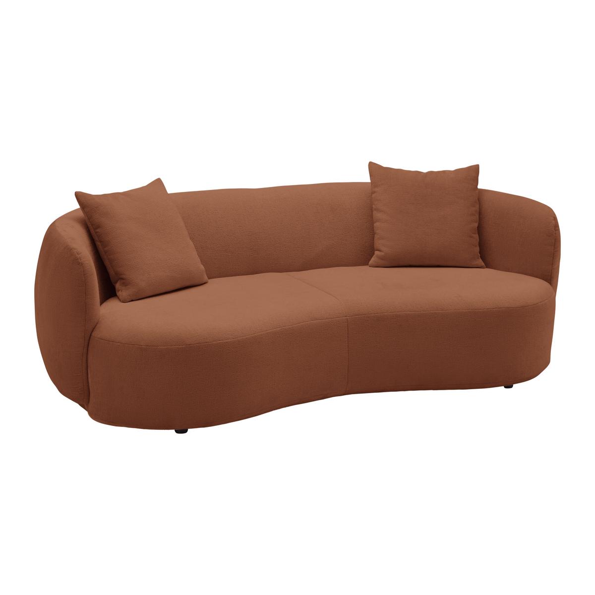 Bigsofa Leonas Kupferfarben - Schwarz/Kupferfarben, MODERN, Kunststoff/Textil (235/72/110cm) - Premium Living