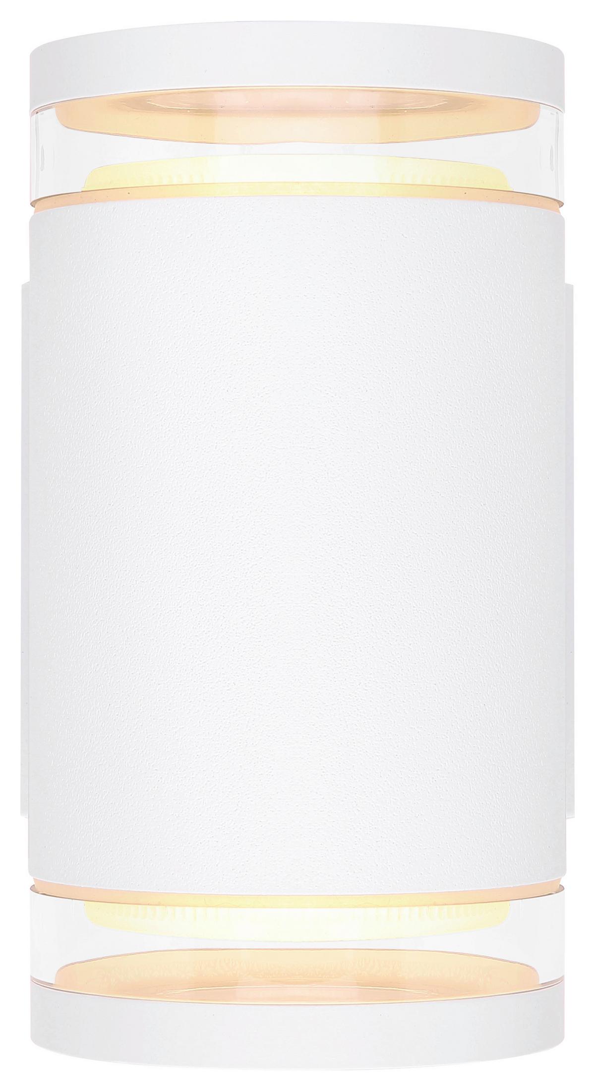 Zunanja Stenska Svetilka Alcala - bela/prozorno, Basics, kovina/steklo (10/16,5cm) - Globo
