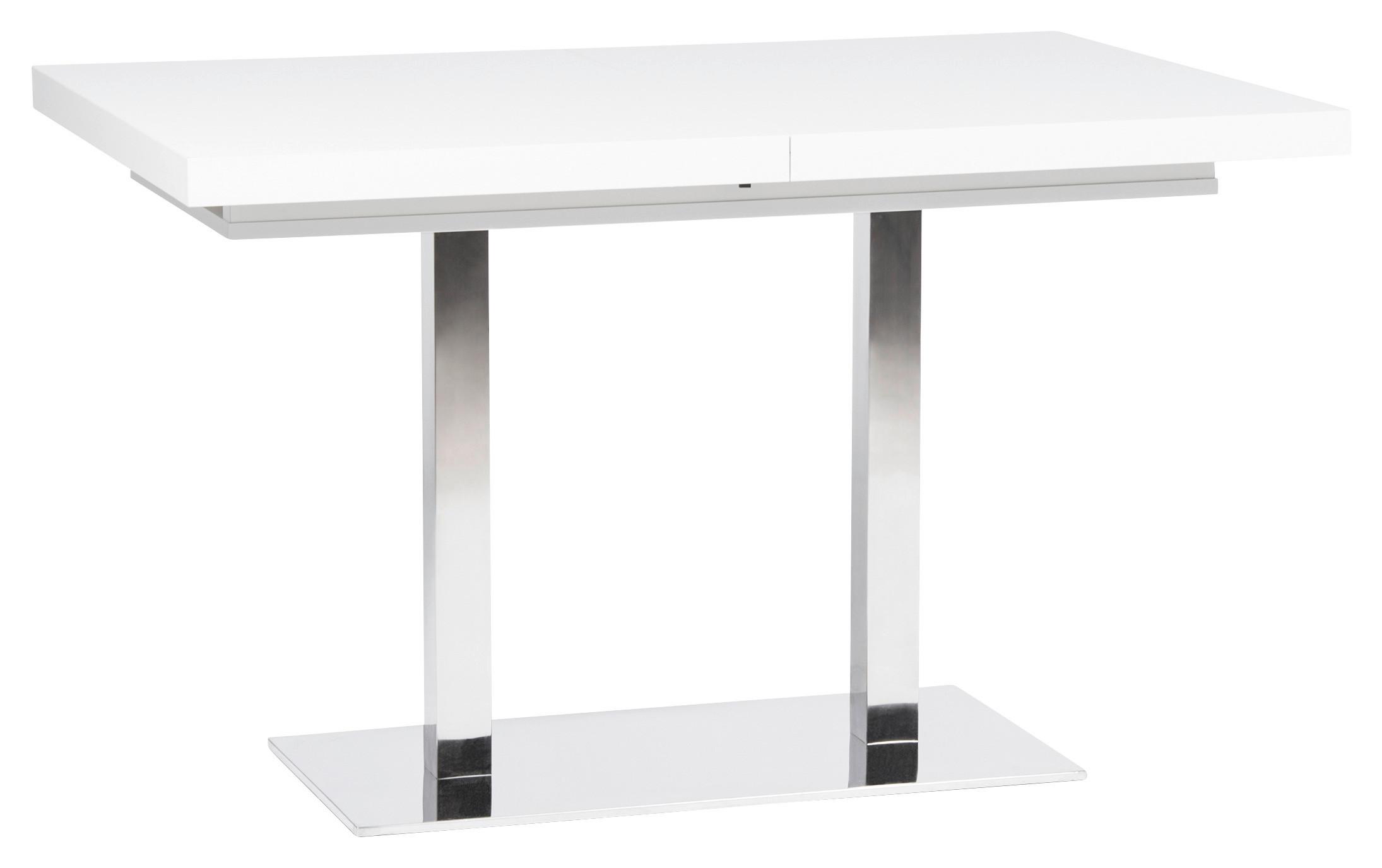 STÓŁ DO JADALNI QUADRATO - kolor stalowy/biały, Konventionell, materiał drewnopochodny/metal (120/80/74cm) - MID.YOU
