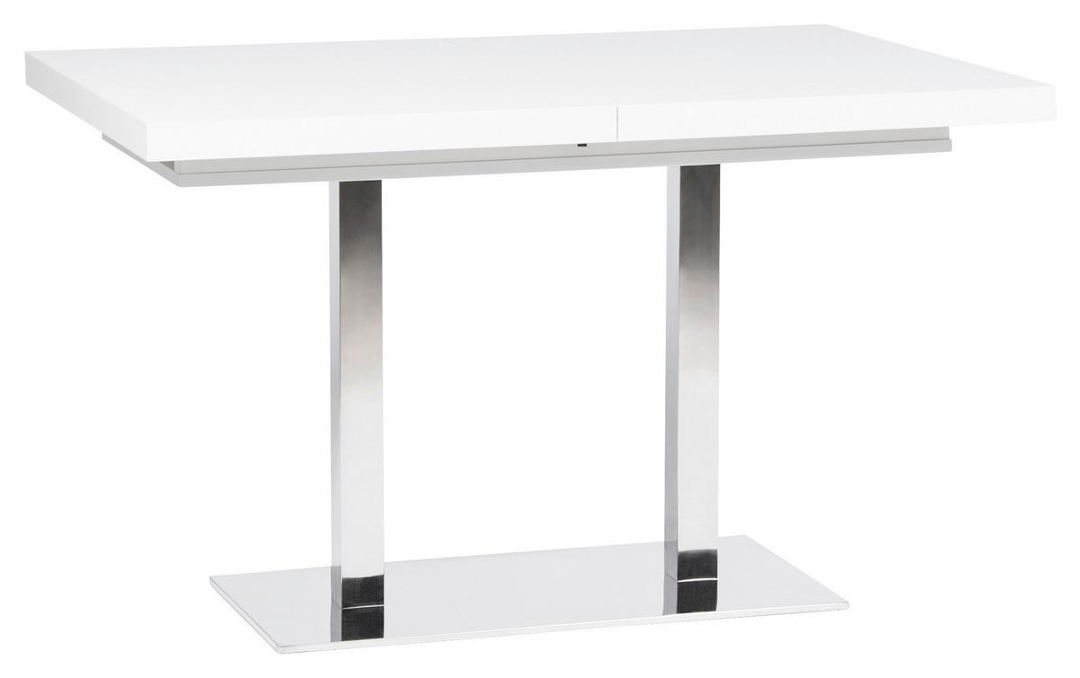 STÓŁ DO JADALNI QUADRATO - kolor stalowy/biały, Konventionell, materiał drewnopochodny/metal (120/80/74cm) - MID.YOU