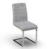 Schwingstuhl Nubia Grau Bouclé Gepolstert - Chromfarben/Eichefarben, MODERN, Holz/Textil (44/90/59cm) - Bessagi Home