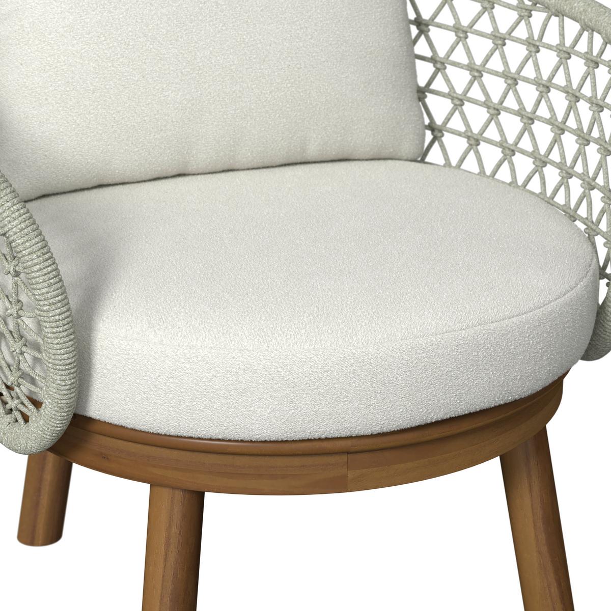 Lounge Garitura Belaya, Bela, 4-Delni Set - siva/barva oreha, Moderno, kovina/tekstil (244/205cm) - Bessagi Garden