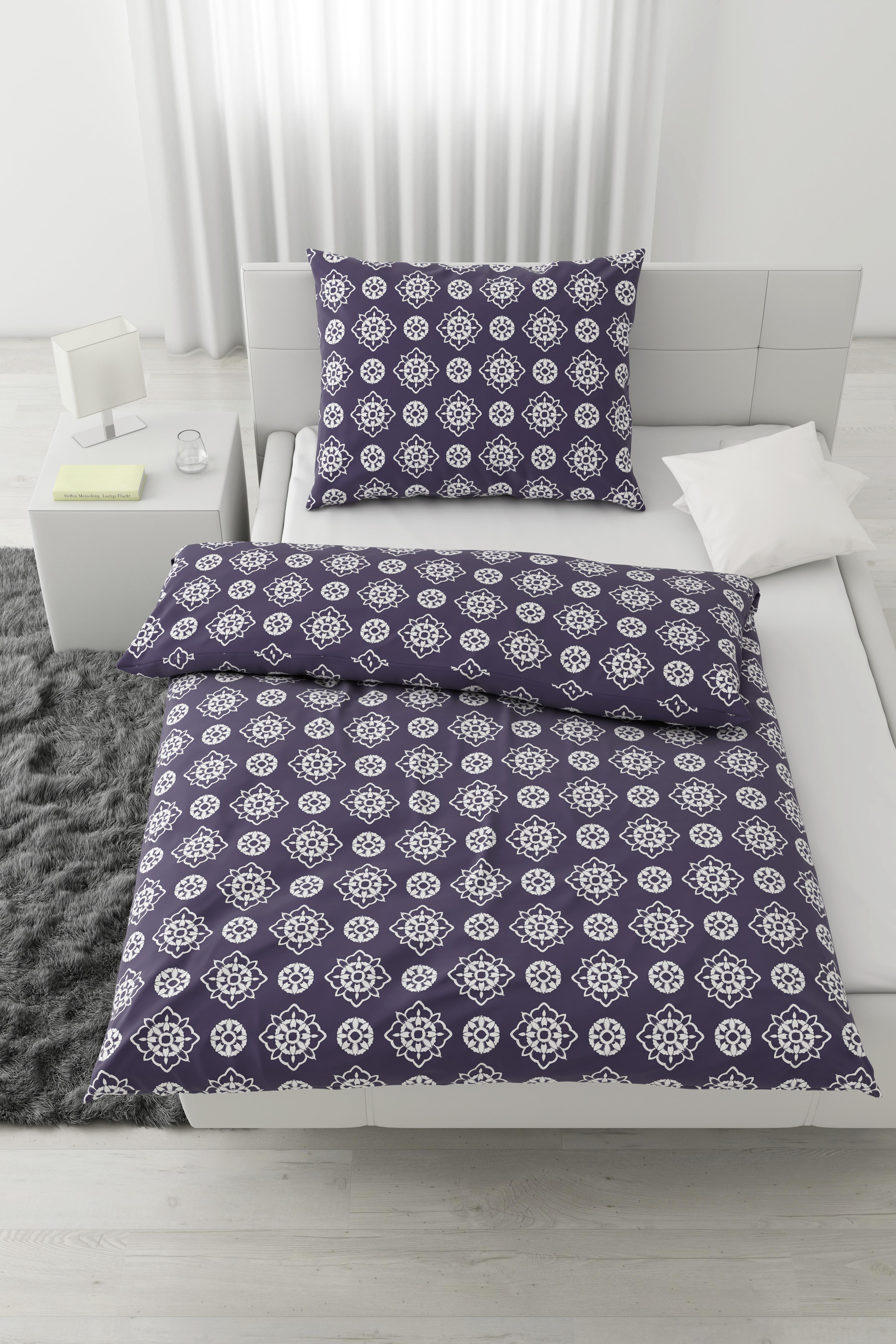 Bettwäsche Amba ca. 160x210 cm - Flieder/Rosa, Textil (160/210cm) - Modern Living