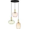 HÄNGLAMPA BUNTI - pink/grön, Modern, metall/glas (45/45/120cm)