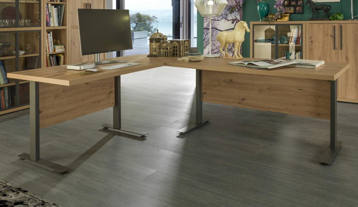 Schreibtischplatte in Eiche Artisan - Eiche Artisan, MODERN, Holzwerkstoff (150/75/80cm) - Mömax