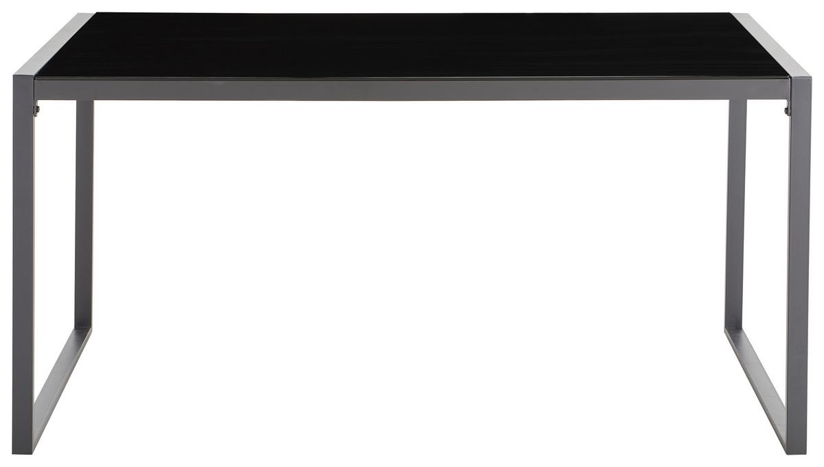 KOMPLET STOŁOWY NA TARAS MEXIKO - antracytowy/czarny, Modern, metal/tkanina (172/245cm) - Ambia Garden