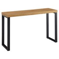 Konzolna Mizica Wohnling - črna/rjava, Moderno, kovina/leseni material (120/39/75,5cm) - MID.YOU