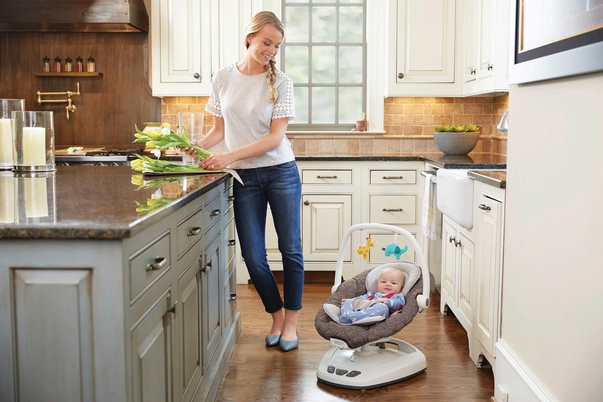 BUJAK 1AH998LLAEU MOVE WITH ME - jasnoszary/biały, Basics, metal/tkanina (69/52,5/67,5cm) - Graco