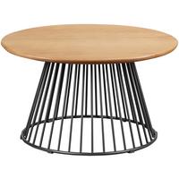 Couchtisch Nica Schwarz/Eichefarben - Eichefarben/Schwarz, MODERN, Holz/Metall (70/70/40cm) - Mömax