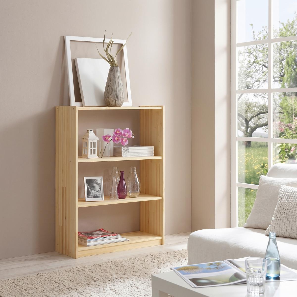 Standregal Simona Echtholz - Fichtefarben, Basics, Holz (80/111/31cm) - Livetastic