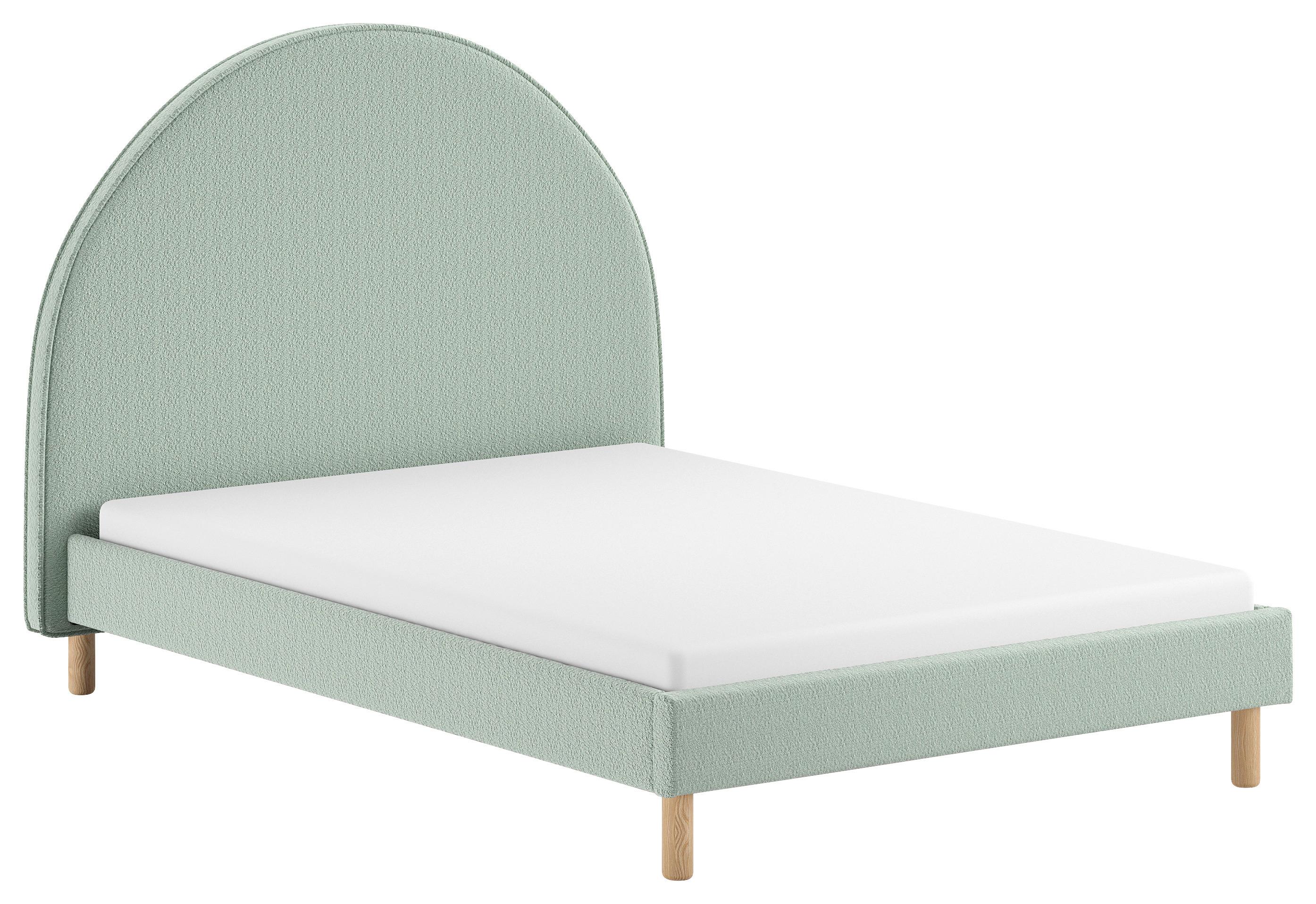 Kinder-/Juniorbett Moon ca. 140x200 cm Grün - Naturfarben/Grün, ROMANTIK / LANDHAUS, Holz/Textil (140/200cm) - MID.YOU