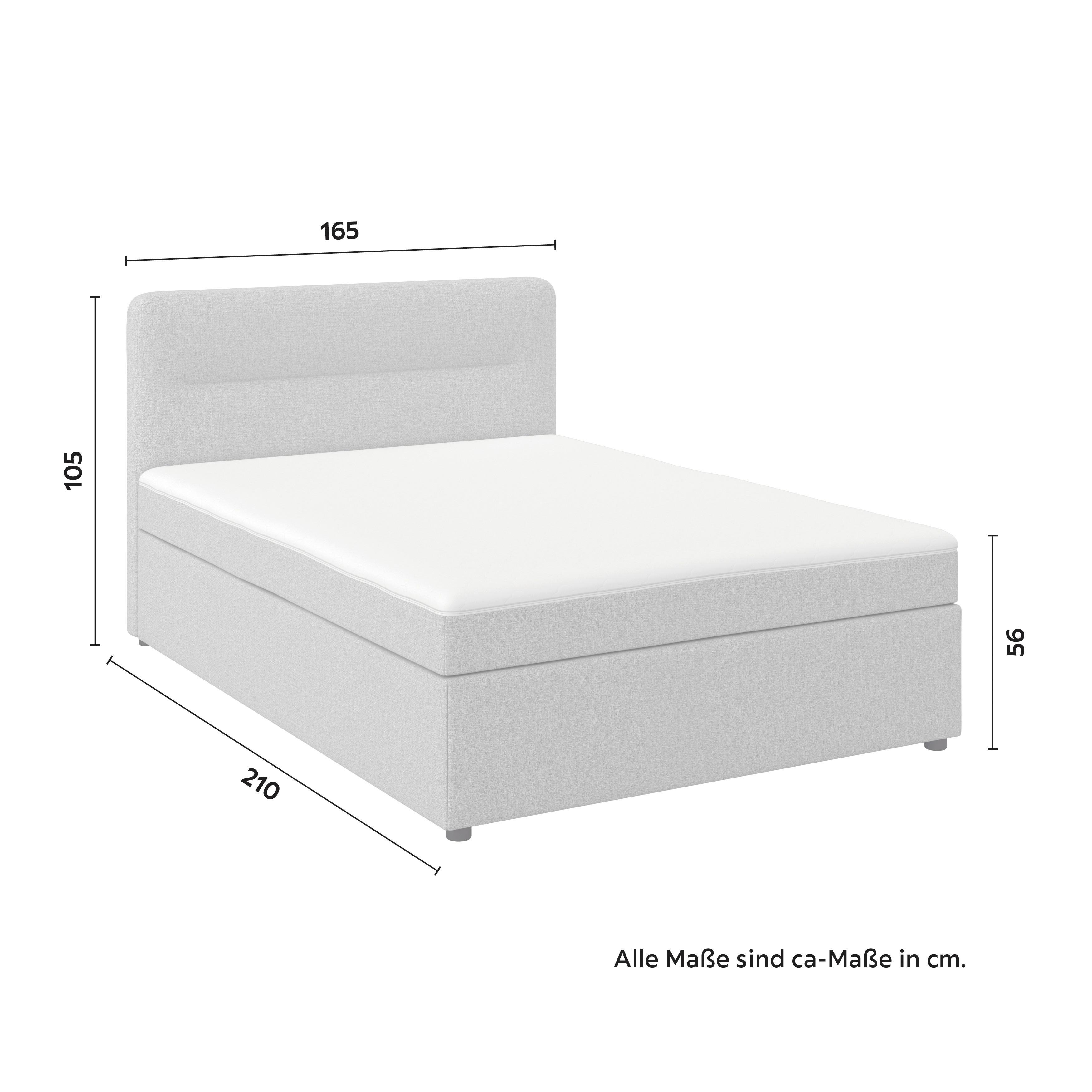 BOXSÄNG MARCO - svart/taupe, Modern, trä/textil (160/200cm) - Bessagi Home
