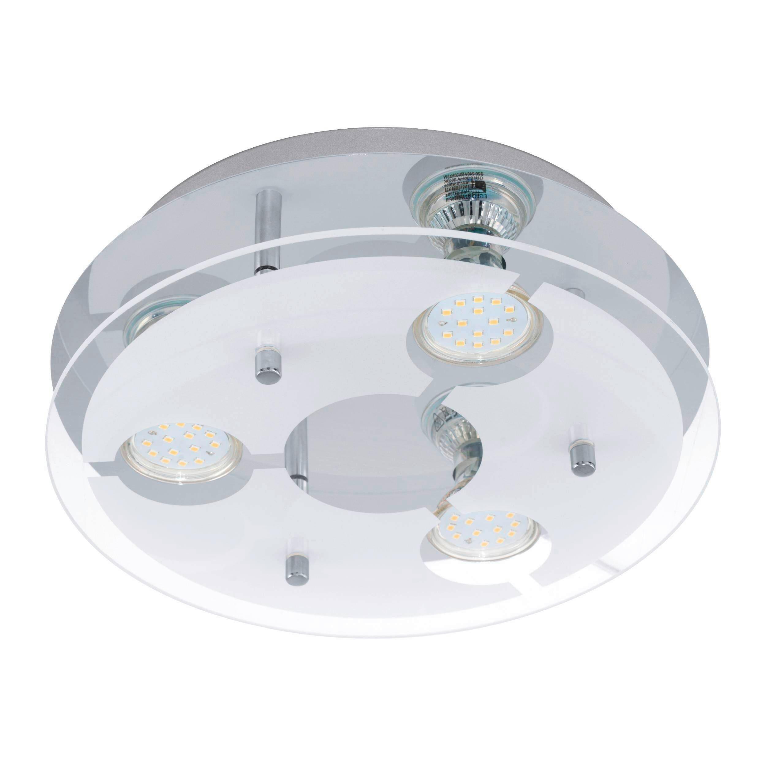 Deckenleuchte 75212* Cabi - Chromfarben/Weiss, Basics, Glas/Metall (27/8,5cm) - Eglo