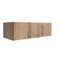 Szekrényrátét Click - tölgyfa színű/alumíniumszínű, Modern, műanyag/faalapú anyag (135/40/58cm)