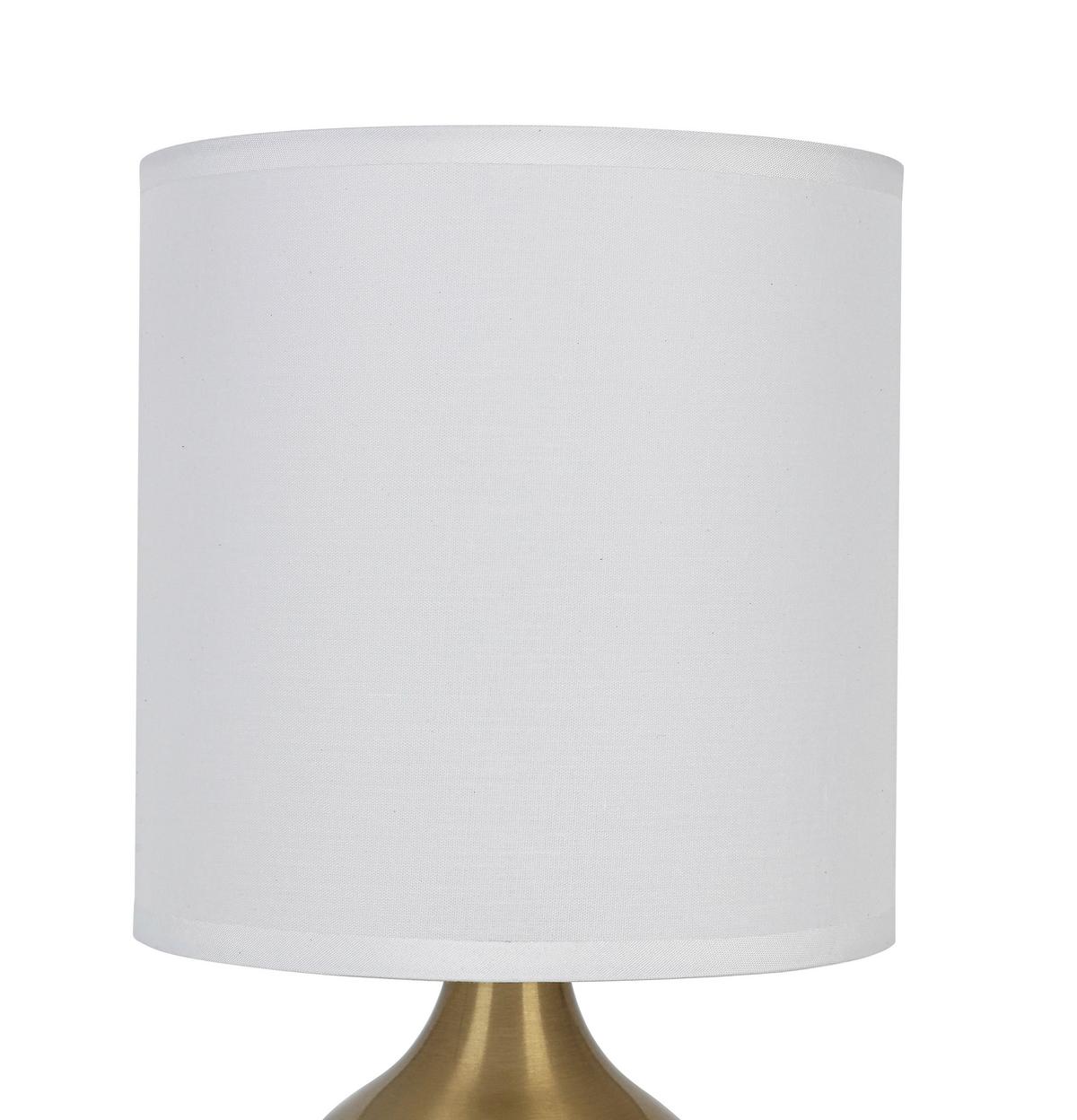 Asztali Lámpa Irti - sárgarézszínű/fehér, Konventionell, műanyag/textil (15/28,5cm) - Mömax