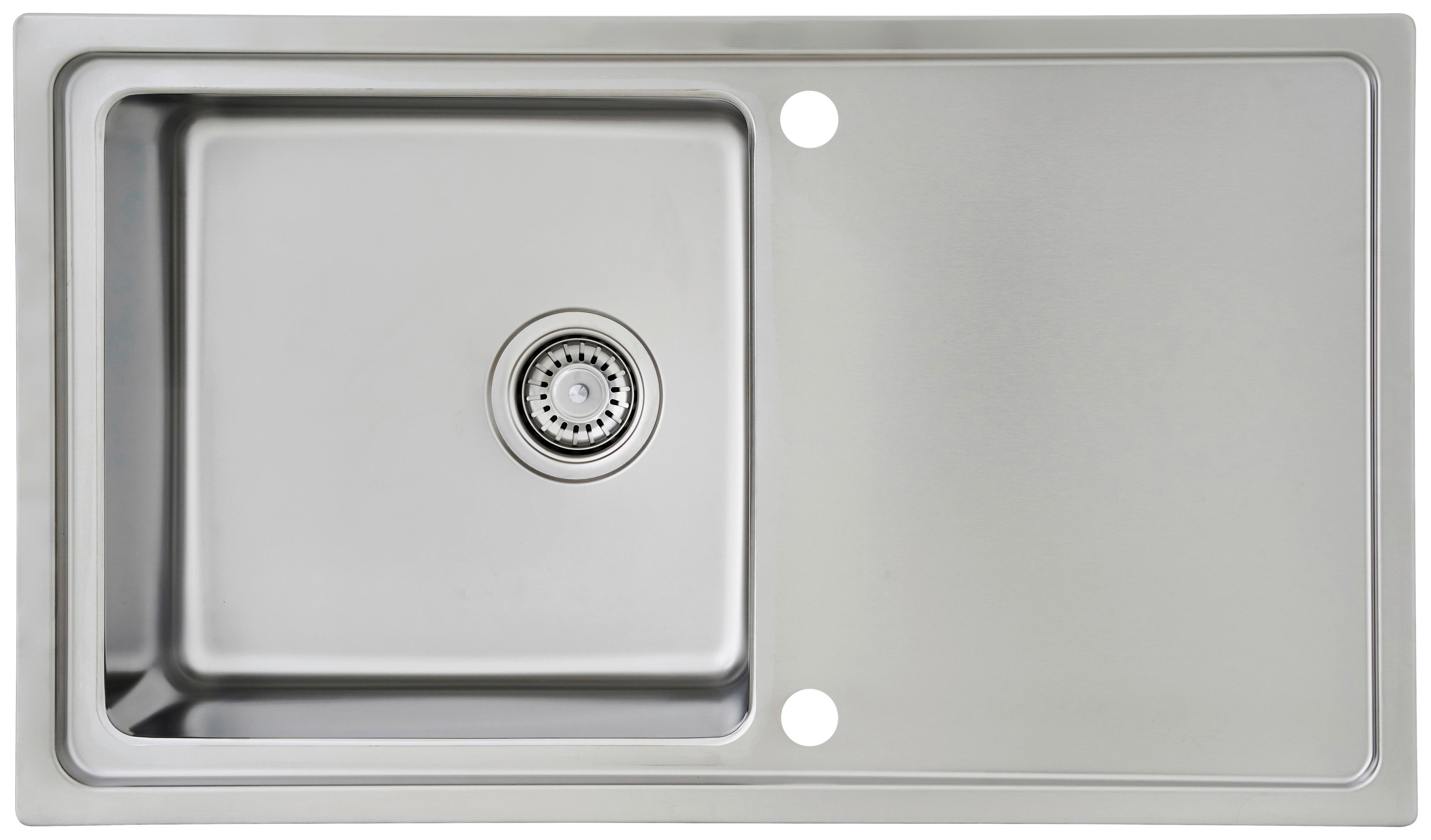 Einbauspüle Chicago ca. 86x21x50 cm Edelstahl - Edelstahlfarben, Trend, Metall (86/21/50cm) - Respekta