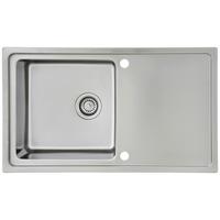 Einbauspüle Chicago ca. 86x21x50 cm Edelstahl - Edelstahlfarben, Trend, Metall (86/21/50cm) - Respekta