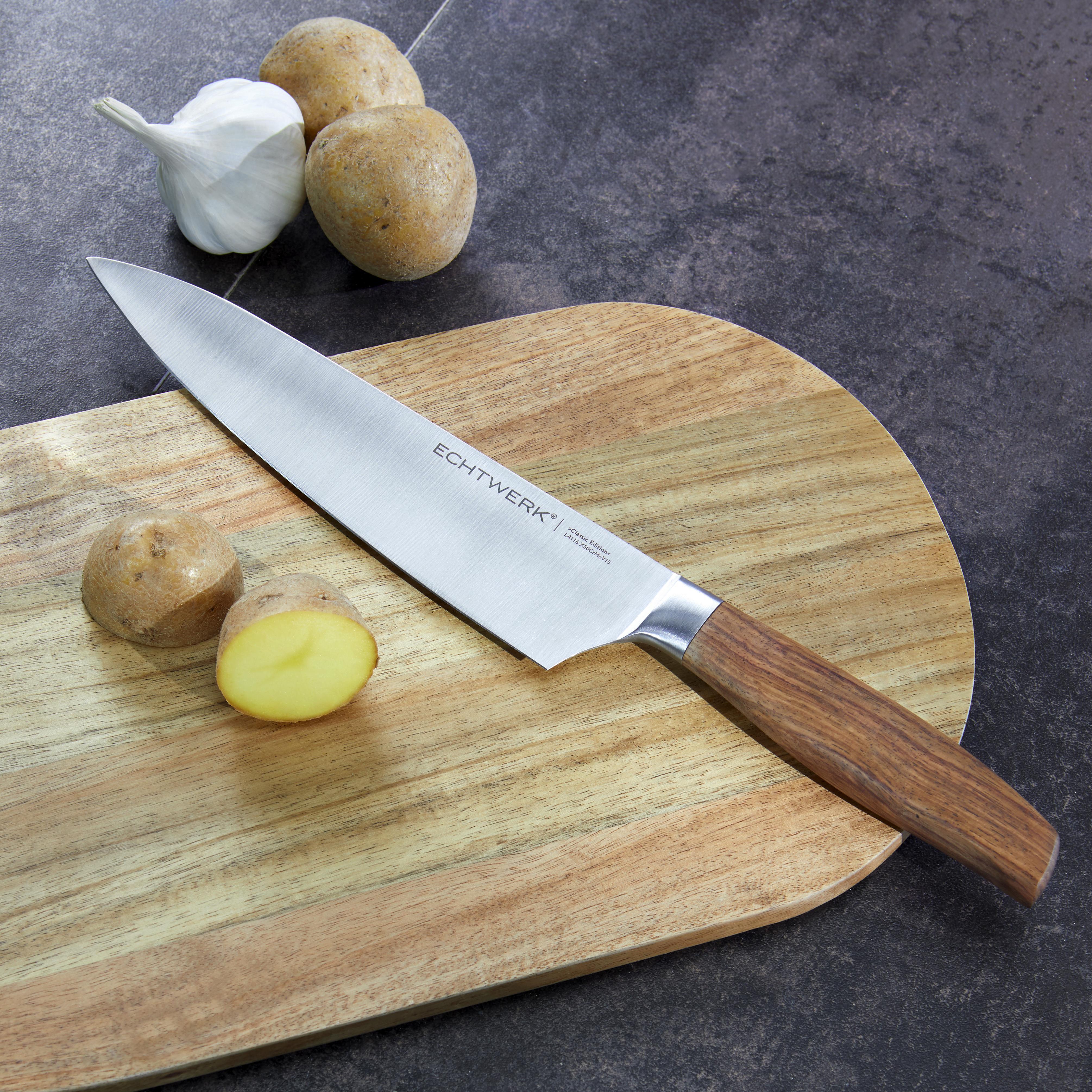 Echtwerk Kochmesser Classic Edition - Braun, MODERN, Holz/Metall (34,2cm) - Echtwerk