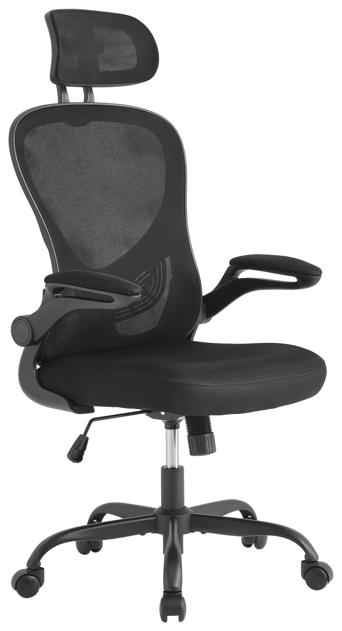 Uredska Stolica Orion - crna, Moderno, drvo/metal (61/118-128/62cm) - Modern Living