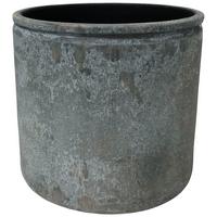 Übertopf Malena in Grau Ø ca. 18cm - Grau, Modern, Keramik (18/16cm) - Premium Living