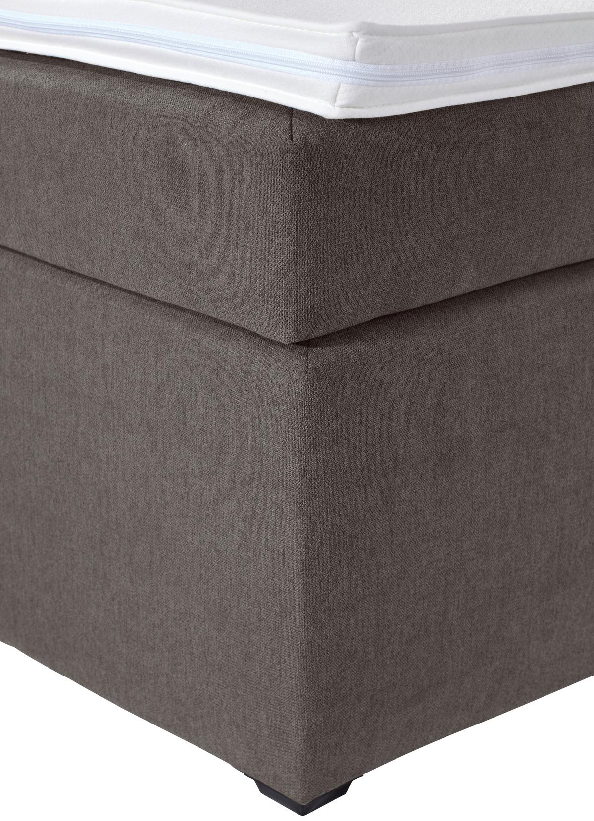 Boxspring Krevet Luminosa - siva/crna, Moderno, tekstil/plastika (180/200cm)