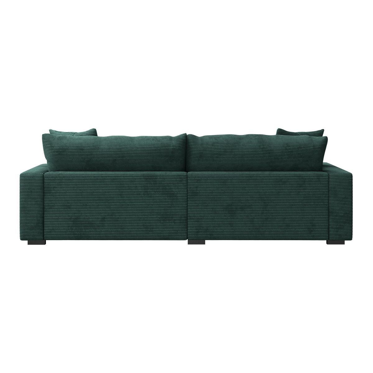 Kutna Garnitura Pelle - tamno zelena/crna, Moderno, tekstil (180/265cm) - Modern Living