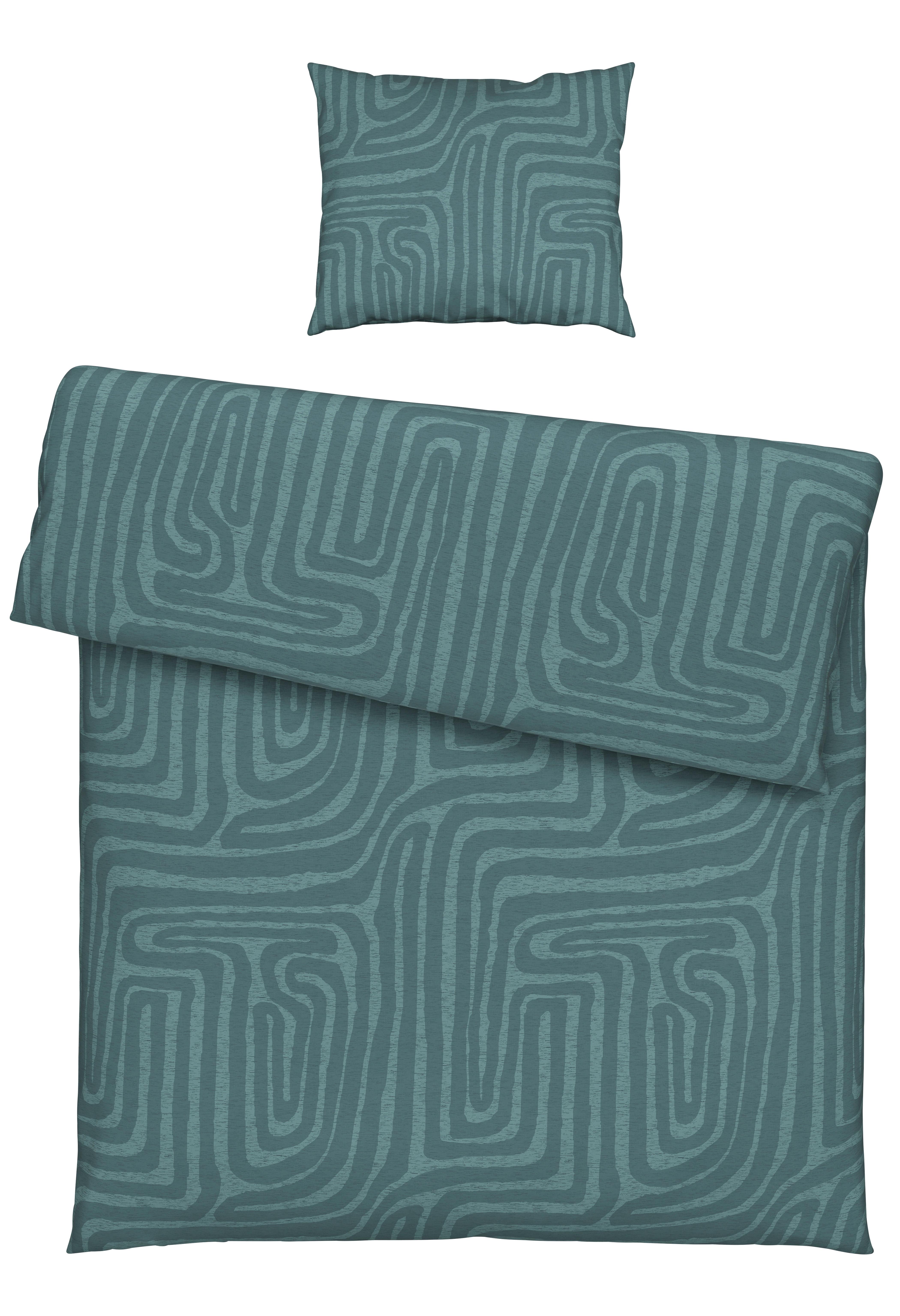 Bettwäscheset Liam - Grün, Modern, Textil (160/210cm) - Modern Living