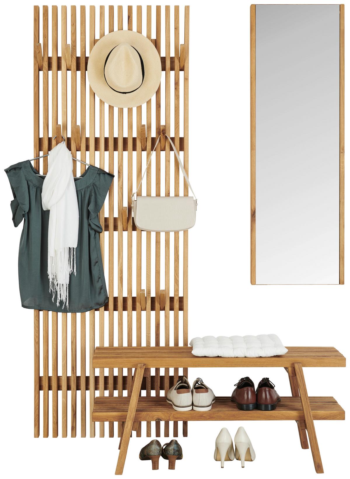 SIEDZISKO DO PRZEDPOKOJU STUDIOLINE - kolor dębowy, Natur, drewno (100/45/40cm) - Linea Natura