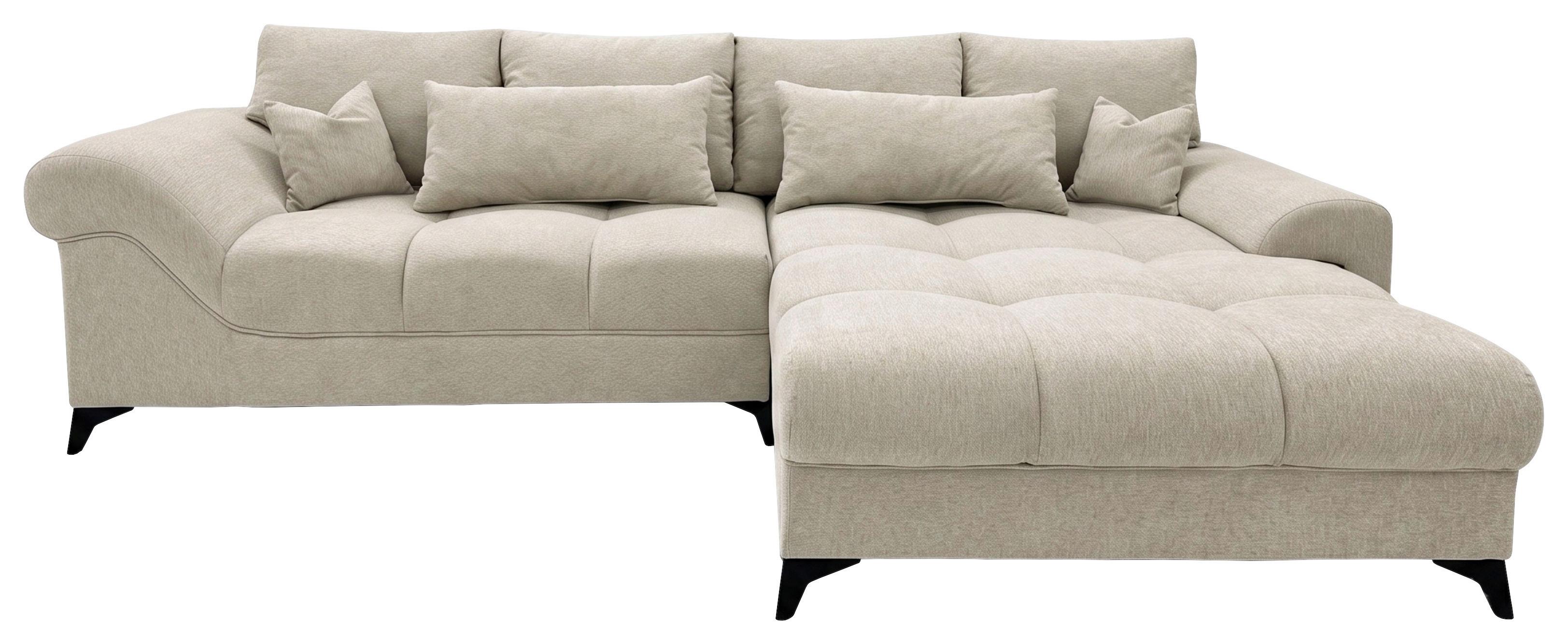 Ecksofa Noah Beige - Beige/Schwarz, MODERN, Holzwerkstoff/Kunststoff (295/195cm) - Based