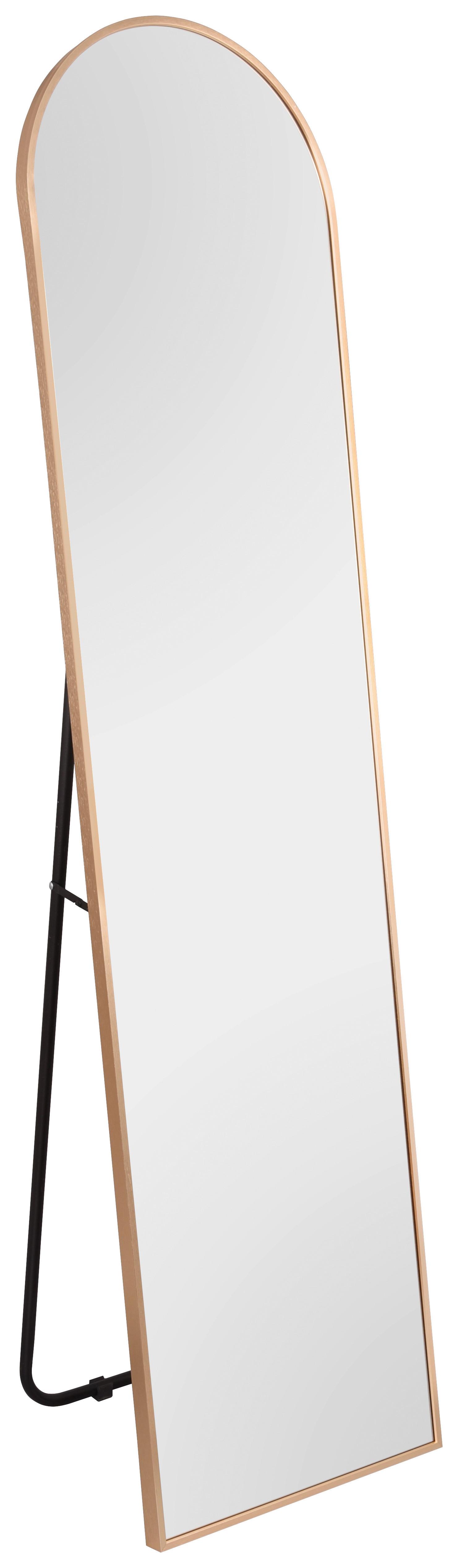 Álló Tükör Britt - aranyszínű, Modern, Üveg/fém (40/160cm) - Mömax
