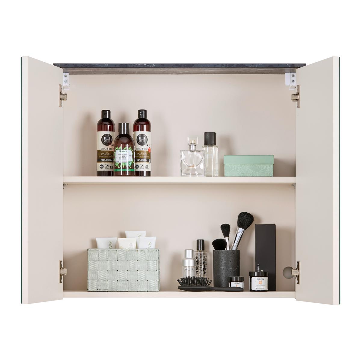 Spiegelschrank Liana Kaschmirfarben - MODERN, Holzwerkstoff (70/65/22cm) - Mömax