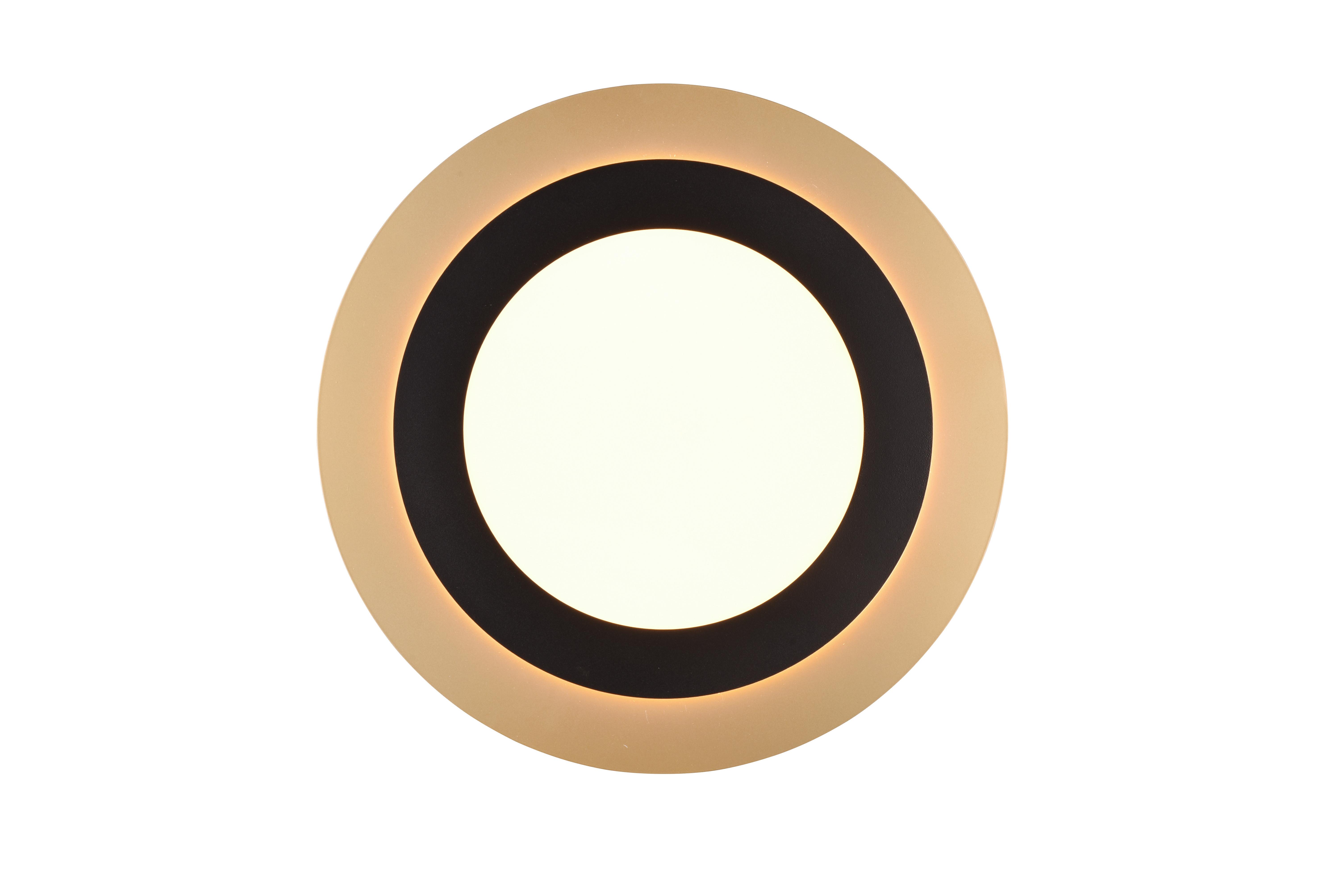LED-Deckenleuchte Morgan Schwarz/Gold max. 42 Watt - Goldfarben/Schwarz, Basics, Metall (45/45/4,2cm) - Trio Leuchten