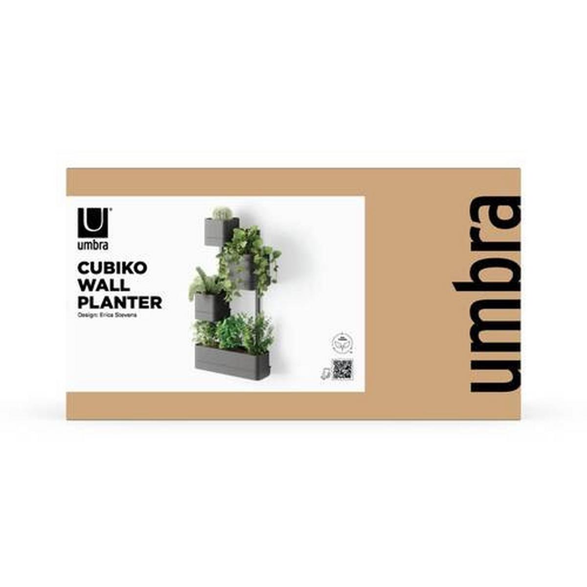 Pflanzentopf Cubiko Schwarz - Schwarz, KONVENTIONELL, Kunststoff/Textil (36/18/72cm) - Umbra