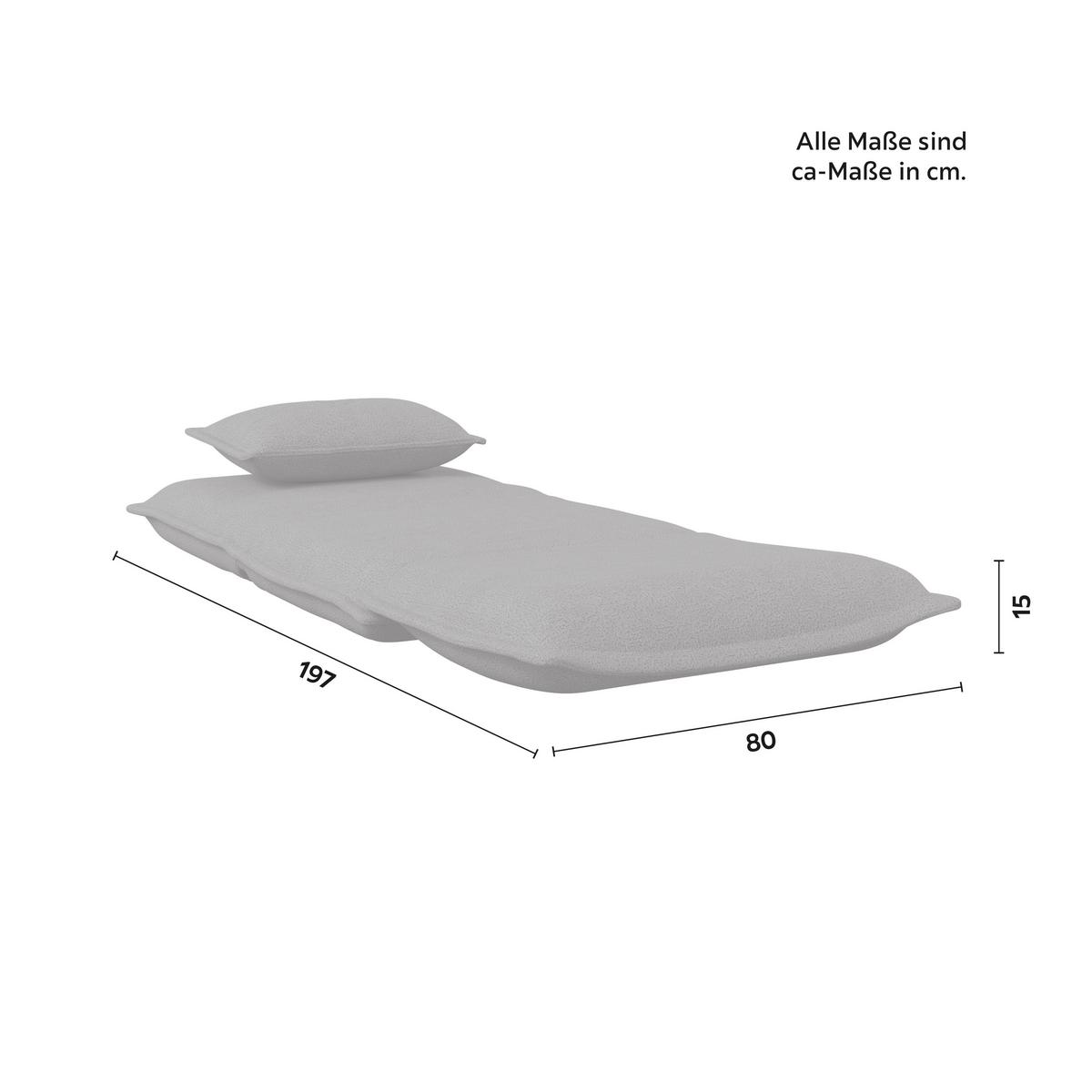 Schlafsessel Tamara Bouclé Dunkelgrau - Dunkelgrau, MODERN, Textil/Metall (82/31/69cm) - Bessagi Home