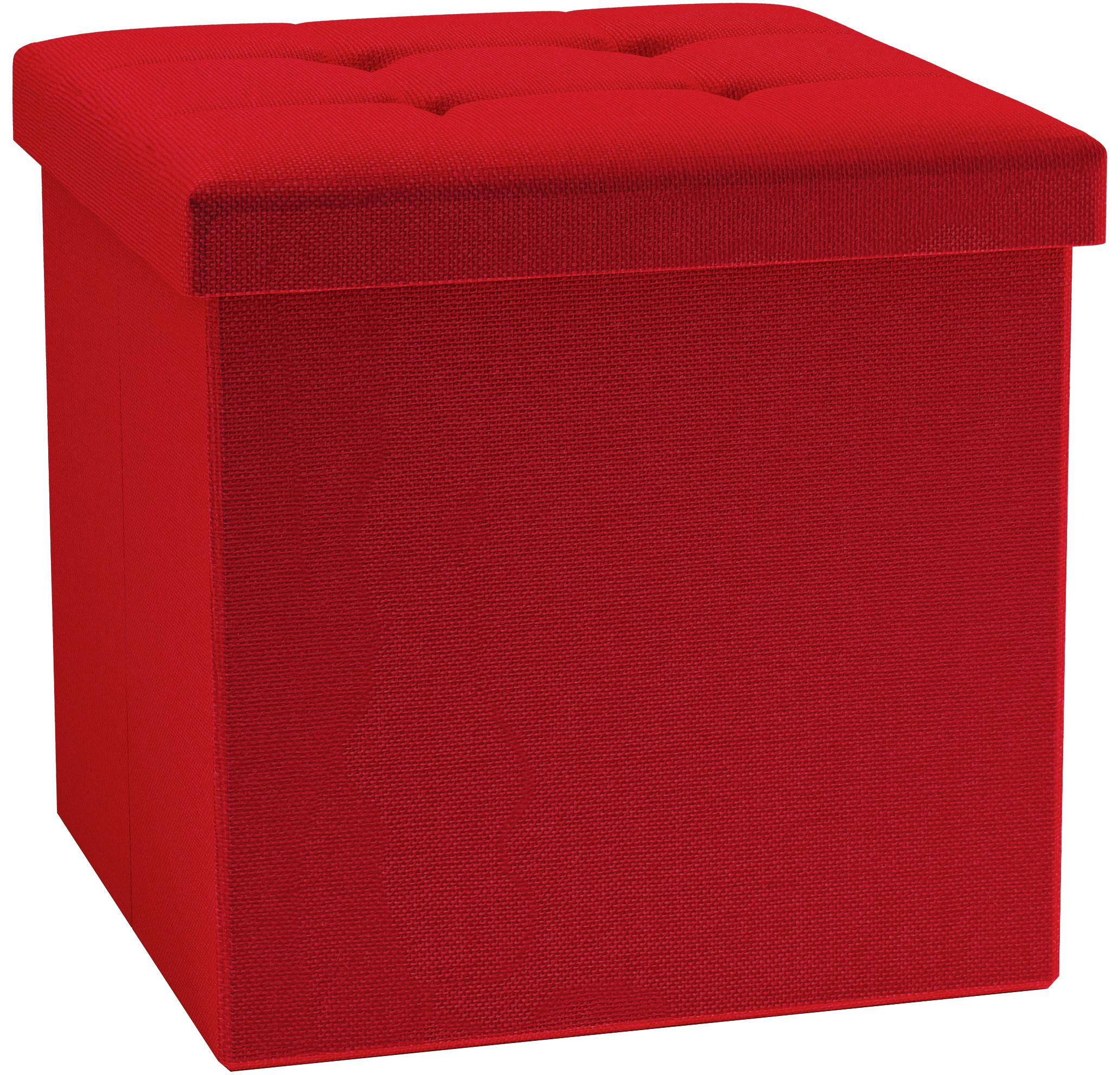 SITZBOX BOXAS - Rot, Basics, Holzwerkstoff/Kunststoff (38/38/38cm) - MID.YOU