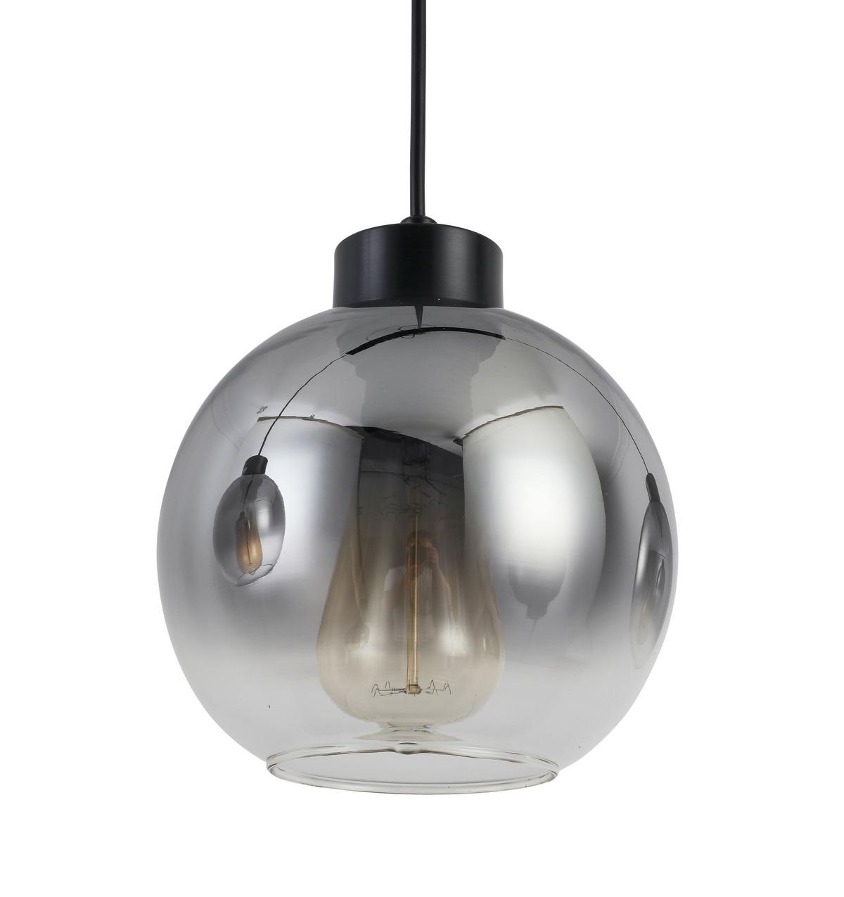 LAMPA WISZĄCA SMOKEY - antracytowy/kolor chromowy, Lifestyle, metal/szkło (72/18/120cm) - Dieter Knoll