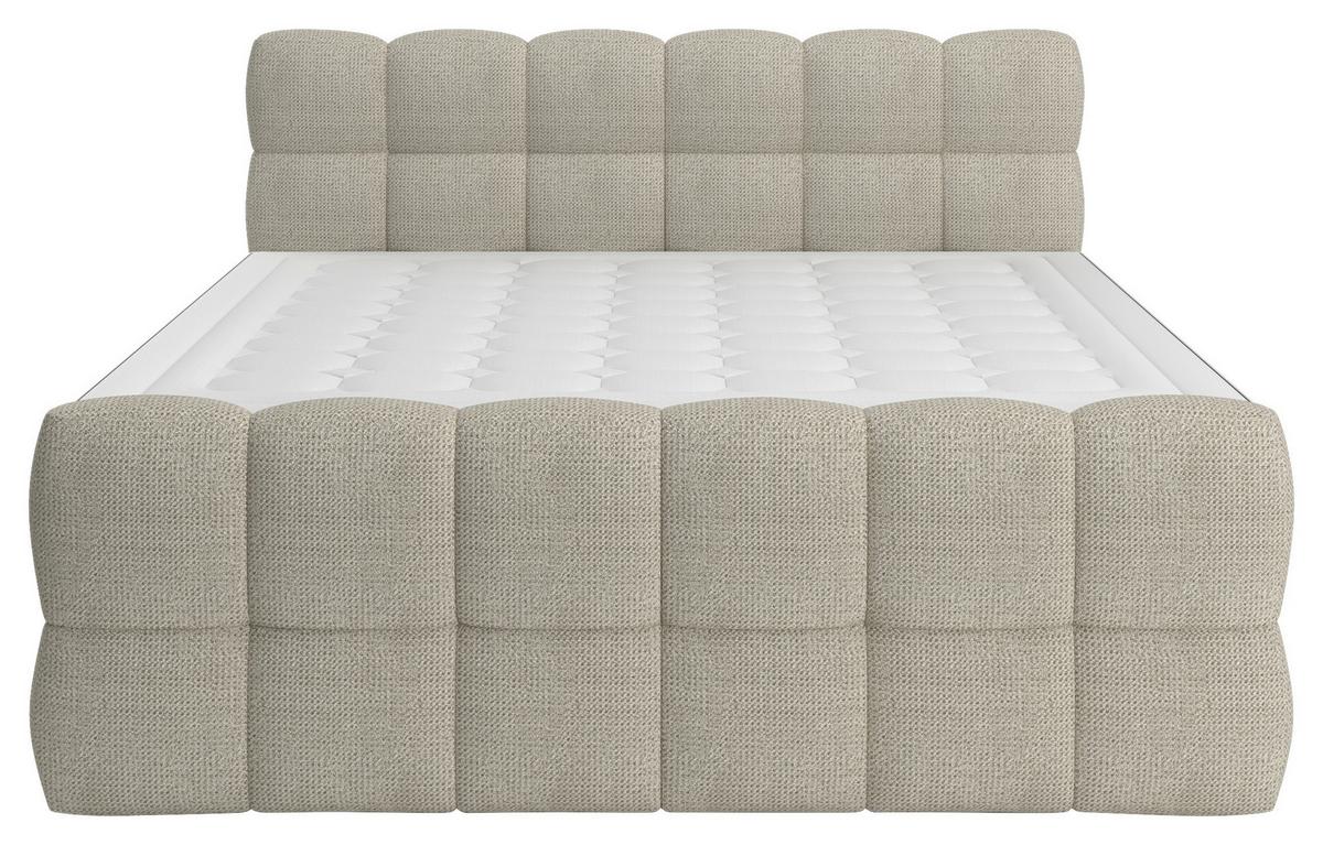Boxspring Krevet Brisbane - crna/boje šampanjca, Trend, drvni materijal/drvo (120/200cm) - Premium Living
