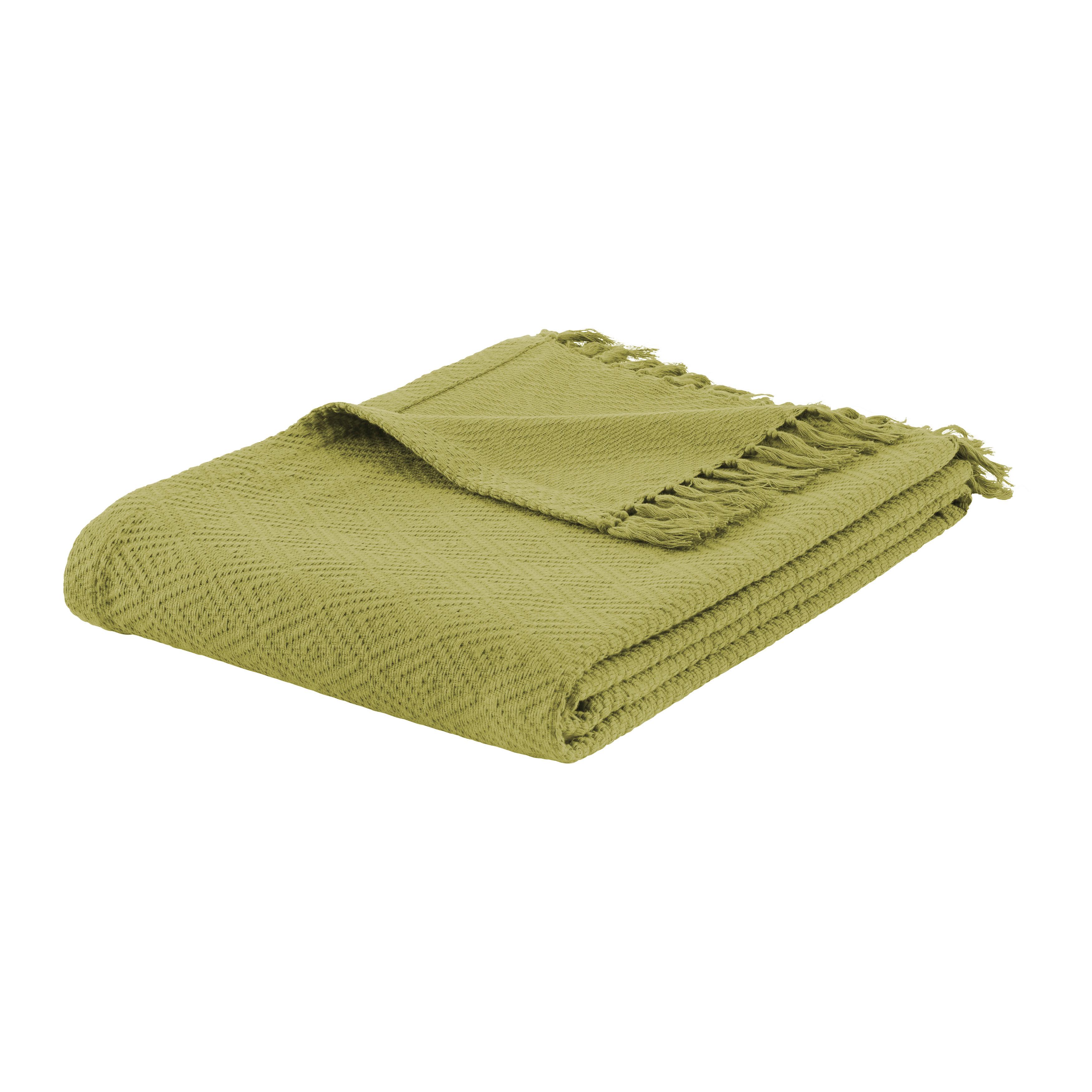 Tagesdecke Frieda Olivgrün ca. 130x180cm - Olivgrün, LIFESTYLE, Textil (130/180cm) - Modern Living