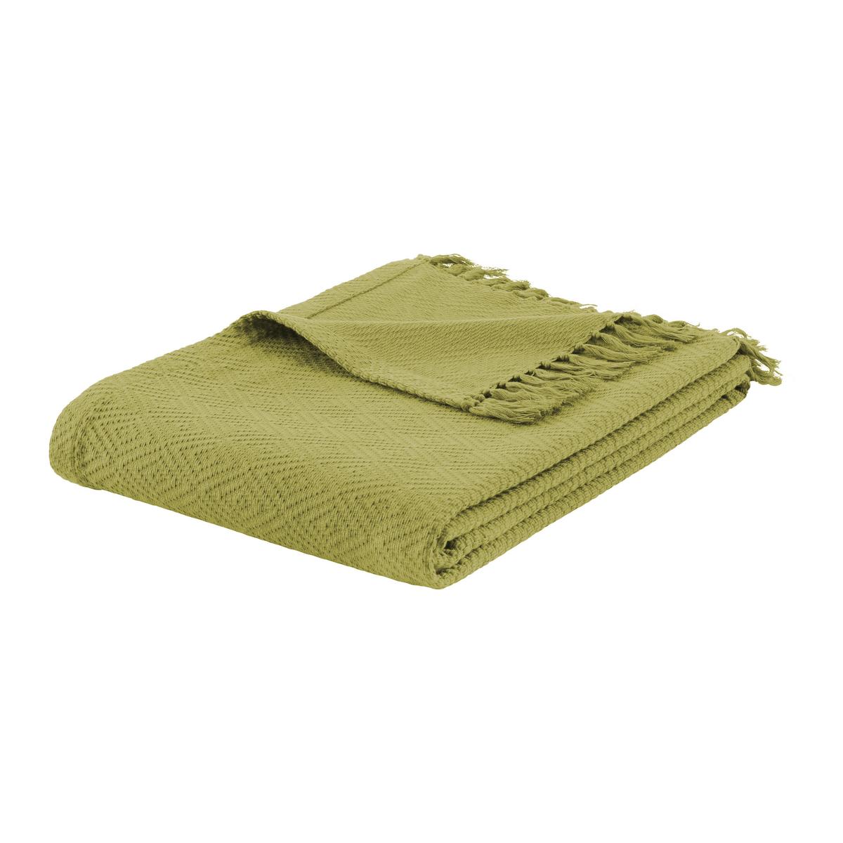 Tagesdecke Frieda Olivgrün ca. 130x180cm - Olivgrün, Lifestyle, Textil (130/180cm) - Modern Living