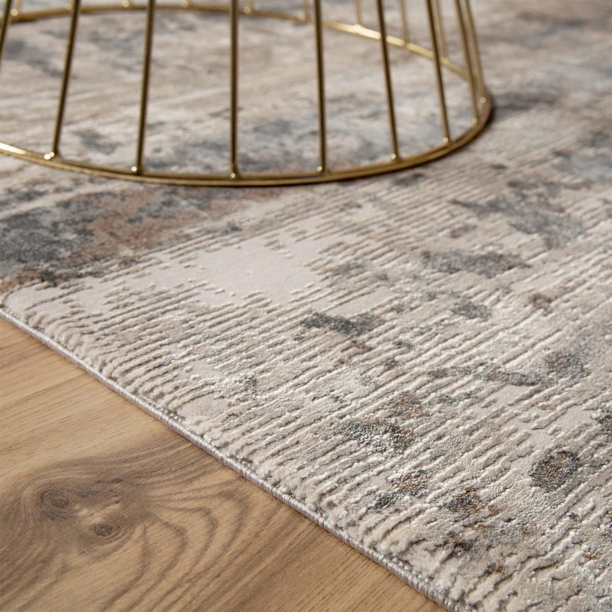 Flachwebeteppich Gem 970 Taupe 120cm X 170cm - Taupe, Basics, Textil (120/170cm) - Kayoom
