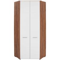 Kutni Ormar Za Odjeću Avensis New - bijela/boje hrasta, Konvencionalno, drvni materijal/plastika (86,5/205,7/86,5cm) - Modern Living